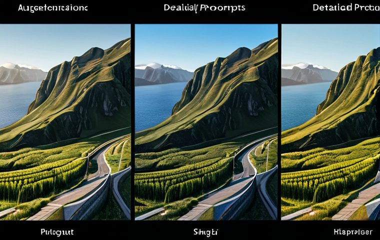 디지털 스토리에서 소재 선정의 중요성 - Here are three detailed image prompts for AI image generation: