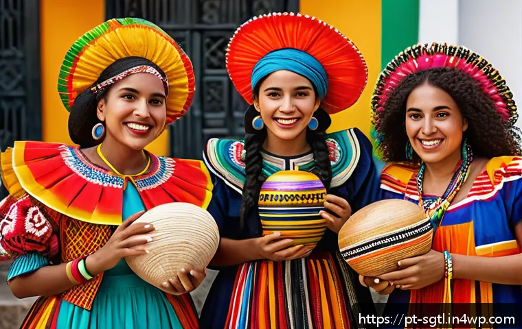 디지털 스토리 구조화의 문화적 측면 - A vibrant digital storytelling scene representing Latin American culture, featuring a warm, informal...